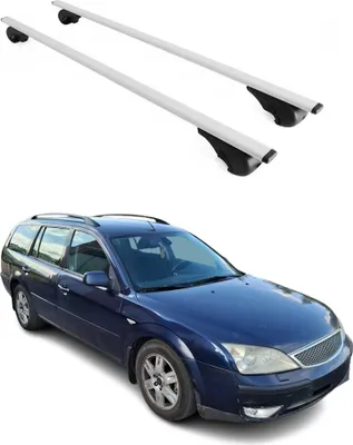 Imagen del producto de Barras de techo transversales para Ford Mondeo Mk3 Turnier, modelo 2000-2007, color plateado