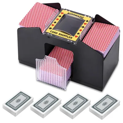 Produktbild von Kartenmischmaschine, Automatischer Spielkartenmischer, Kartenmischer und -Dealer, Automatischer Kartenmischer für 4 Decks, Geräuscharm