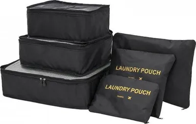 Produktbild von Reise-Organizer-Set für Koffer, Rucksäcke und Reisetaschen, Schwarz, nur 200 g Gewicht
