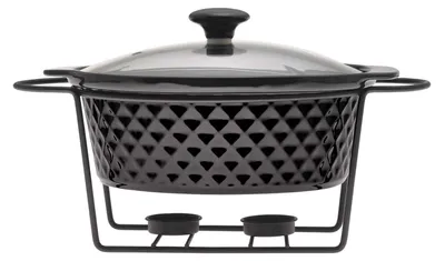 Produktbild von Speisewärmer aus Keramik 2,3 L Chafing Dish Buffet-Set Keramik-Chafer Buffetwärmer Warmhaltebehälter
