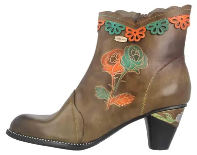 Produktbild von Laura Vita Stiefeletten in Übergrößen Khaki ALCIZEEO 72 Kaki große Damenschuhe
