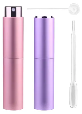 Immagine prodotto di Flaconi spray ricaricabili per profumo, set da 2, 10 ml, rosa intenso/viola