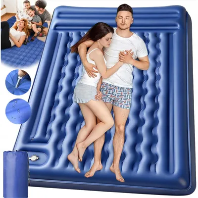Produktbild von Camping Isomatte Selbstaufblasend, 2 Personen Campingmatte mit Kissen, Ultraleicht, wasserdicht, Luftmatratze Camping Matratze Schlafmatte für Camping