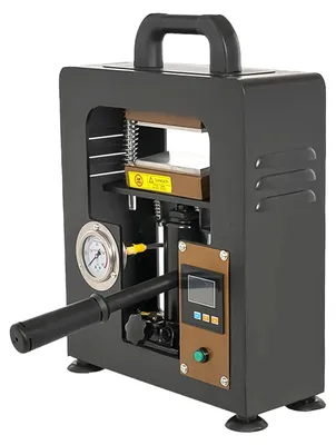 Produktbild von Hydraulische Heizpresse - Rosinpresse - 5 Tonnen - Manuell - 700 W - Doppel-Heizplatten - Schwarz