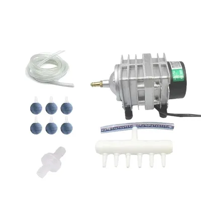 Obrázek produktu pro Vzduchový kompresor, průtok 70 l/min, ideální pro akvária, příslušenství ACO-208, adaptér EU 220V-50HZ-e