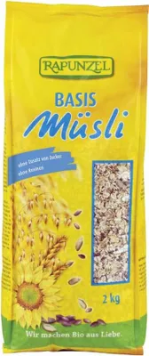 A bag of Rapunzel Basis Muesli.