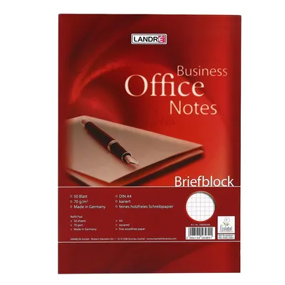 Immagine prodotto di LANDR Briefblock "Business Office Notes", DIN A4, kariert