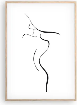 Produktbild von Gerahmtes Poster - Rahmen in heller Eiche - Minimalismus Frau Hut - 70x100 cm - Wand Bild - Wanddeko - Wandbilder - Kunstposter - Wandposter - Bilderrahmen - Bilder - Kunstdruck - P2NPA70x100-4908