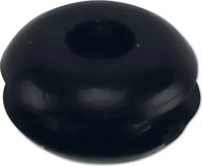 Produktbild von KSS Kabeldurchführungstülle PVC, schwarz, Plattenstärke 1,7, Loch-Ø 3, offen, 1 Stück