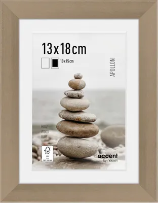 Produktbild von accent by nielsen Holz Bilderrahmen Apollon, 13x18 cm, Silber