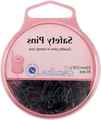 Obrázok produktu pre Bezpečnostné skrutky s čiernou pružinou – 23 mm – 50 ks – kov – čierna – na opravu odevov
