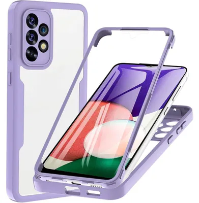 Immagine prodotto di Custodia per cellulare Samsung Galaxy A53 5G, protezione a 360 gradi, trasparente, color viola