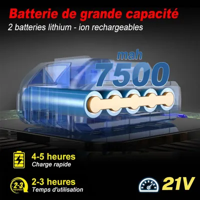 Obrázek produktu pro Elektrické zahradní nůžky - bezuhlíkový motor - 1000W - šířka řezu 50 mm - 2x 21V baterie - červené