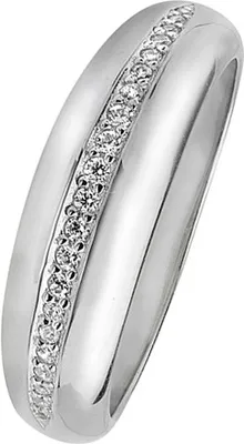 Image de Bague de Mariage/Alliance Homme/Femme 7mm Confort Argent fin 925 avec Oxyde de Zirconium, 54 (17.2); TRS29461RSN