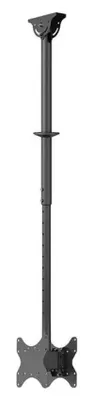 Produktbild von Neomounts CL35-340BL22 Doppel Monitor-/TV-Deckenhalterung 23-43" - H 106-156 cm, 100 x 100 mm, 200 x 200 mm, -20 - 5°, -180 - 180°, 6°, Schwarz
