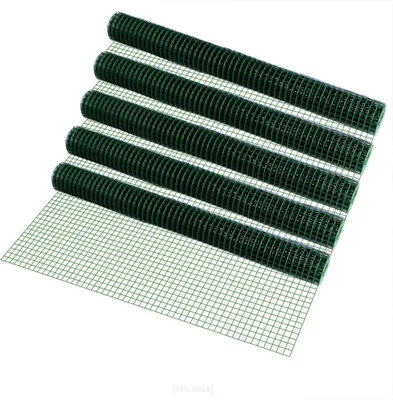 Produktbild von [pro.tec] 5 Rollen Drahtgitter(4-Eck)(1m x 5m)(grün) Volierendraht Maschendraht Zaun 25m Draht