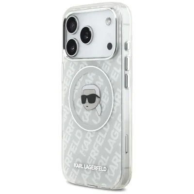 Produktbild von Karl Lagerfeld Iml Karl Head Logo Magsafe Iphone 17 Pro Max Handyhülle Grau  Grau One Size