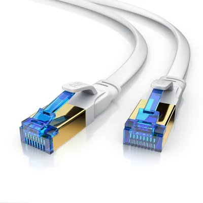 Produktbild von Primewire LAN-Kabel, CAT.8, RJ-45 (Ethernet) (1000 cm), Patchkabel flach CAT 8, Gigabit Flachband Netzwerkkabel 40 Gbit/s - Netzwerkkabel - 10m