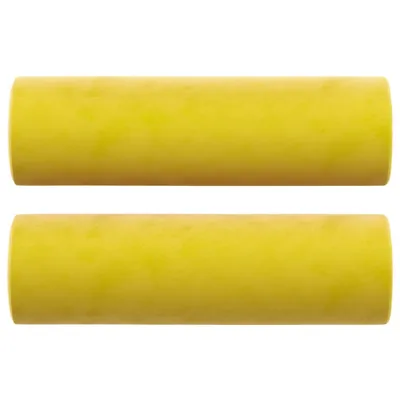 Zdjęcie produktu dla vidaXL Poduszka dekoracyjna 2 szt. Żółta Ø15x50 cm Aksamitna