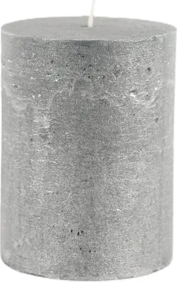 Productafbeelding van Rasteli Luz Kaars "Your Senses", stompkaars, zwart, zilver, diameter 10 cm, hoogte 13 cm