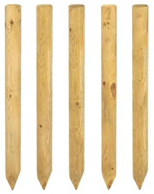 Image de vidaXL : Poteaux de clôture, 5 pièces, vert, 100 cm, en bois de pin massif