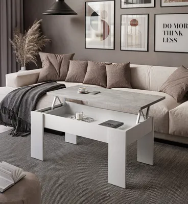 Obrázek produktu pro Rozkládací konferenční stolek APERTO Rustica White / Concrete
