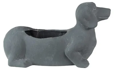 Immagine prodotto di Clayre & Eef Vaso per cani da interno 30x12x16 cm Pietra grigia