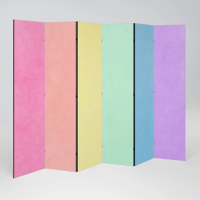 Produktbild von SpaceRebels Paravent Raumteiler - 6-teilig Raumtrenner, Druck 2-Seite - Raumtrenner - Trennwand Wohnung - Room Divider - Spanische Wand Deko Modern Sichtschutz