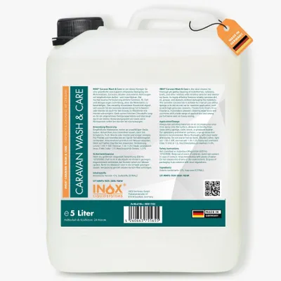 Produktbild von INOX® 5 Liter Caravan Wash & Care – Caravanreiniger mit Citrusduft – für Wohnmobile & Boote