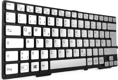 Produktbild von DEUTSCHE - Tastatur Keyboard kompatibel für Sony Vaio SVS13A2Z9E - silber