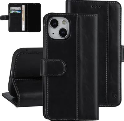Immagine prodotto di UNIQ Accessory Custodia a libro per iPhone 13 e 14 - Portacarte - Chiusura magnetica - Nero