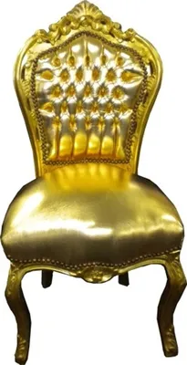 Produktbild von Barock Esszimmer Stuhl Gold / Gold