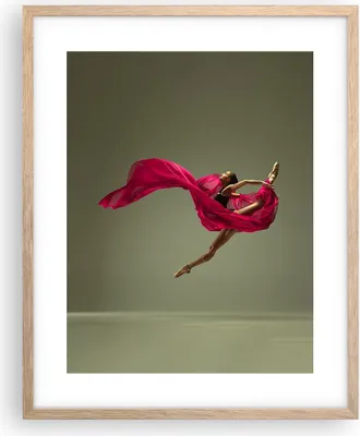Produktbild von Gerahmtes Poster - Rahmen in heller Eiche - Tänzer Ballett Künstler - 40x50 cm - Wand Bild - Wanddeko - Wandbilder - Kunstposter - Wandposter - Bilderrahmen - Bilder - Kunstdruck - P2NPA40x50-5037