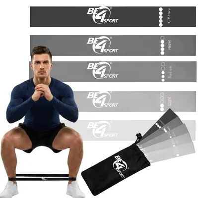 Produktbild von Be4Sport Mini Band Widerstandsbänder Set 5 Stück Training
