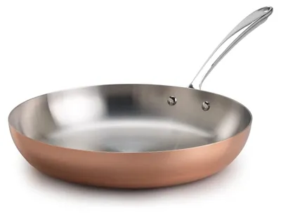 Induktions-Bratpfanne 28 cm, Kupfer, Stahlrohrgriff