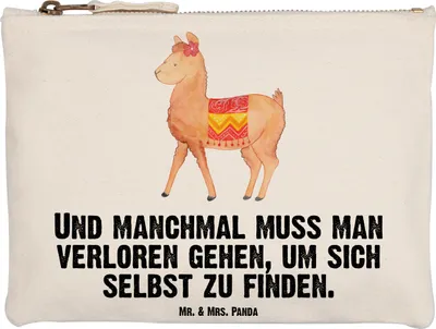 Produktbild von Mr. & Mrs. Panda Pouch Alpaka Stolz Grösse XL Große - Weiß - Geschenk, Federmappe, Lama, Kulturbeutel, Beauty Bag, Kosmetiktasche, Mäppchen