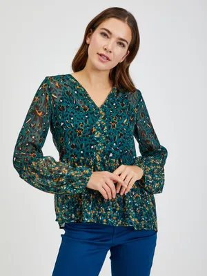Produktbild von Orsay Grüne gemusterte Damenbluse DP-3522979__L