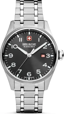 Produktbild von SWISS MILITARY HANOWA Herrenuhr Quarzuhr silber / schwarz onesize Herren 43 SMWGH0000801, SMWGH0000802, SMWGH0000803, SMWGH0000860
