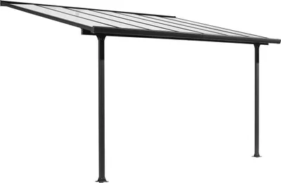 Image de Toit terrasse en aluminium 9.21 m² gris anthracite - Habrita - TT3030AL -