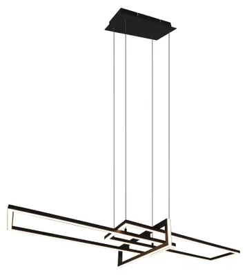 Zdjęcie produktu dla Lampa wisząca z paskiem LED prostokąty SALINAS czarny Trio 320310332