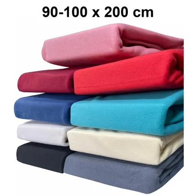 Produktbild von Fleece Spannbettlaken 90-100x200 cm Warme Winter Thermo Spannbettuch Bettlaken, Anthrazit