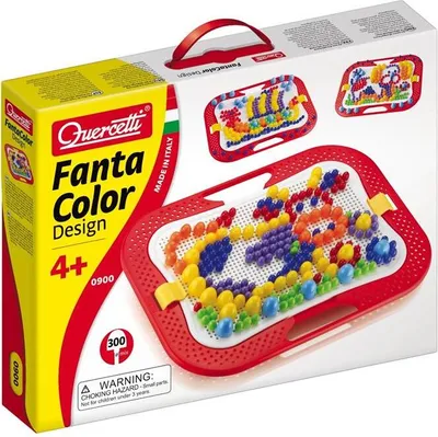 Produktbild von Quercetti Mosaikspielzeug Fantacolor Design 300 Stifte tragbar