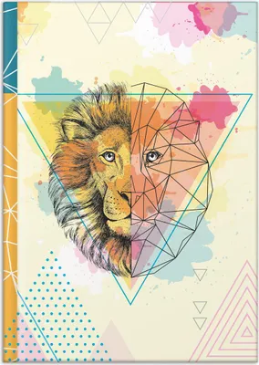 Produktbild von Notizbuch Lion - A4 Hardcover 96 Blatt blanko. Packung mit 4 Stück