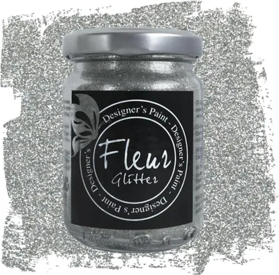 Produktbild von Fleur Glitter Silber 90g Epoxidharz Bastelmaterial