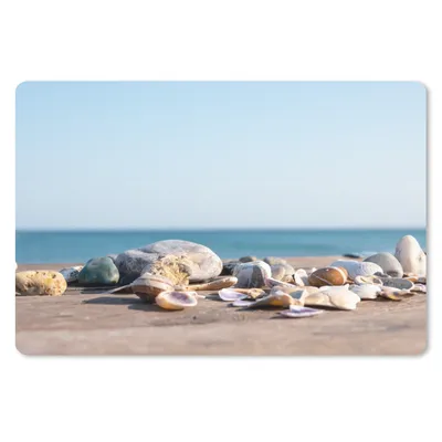 Produktbild von MuchoWow® Schreibtischunterlage Muscheln - Strand - Meer - Sommer - Sonne 60x40 cm - XXL Mauspad - Großes Mauspad