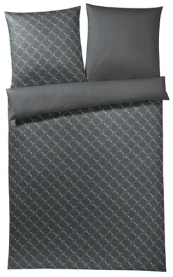 Produktbild von JOOP! Mako-Satin-Bettwäsche-Garnitur Cornflower Gradiant Farbe graphit Größe 140x200+70x90cm