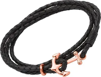 Produktbild von Armband aus schwarzem Leder mit 4 Strängen LB0479