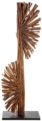 Immagine prodotto di Gilde Stehleuchte, "Dual", Holz, naturfarben, VE 1, L. 34 cm, B. 54 cm, H. 151 cm 42270 4009079422702