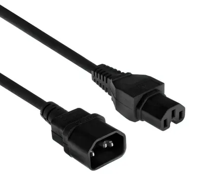 Immagine prodotto di Cavo di alimentazione ACT AK5232 Nero 0,6 m accoppiatore C14 accoppiatore C15 (AK5232)