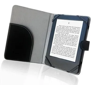 Zdjęcie produktu dla Etui skórzane do e czytnika 6 cali czarne bookstyle magnetyczne
